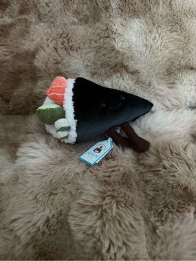 Jellycat Black Sushi Cone Plush Pet Toy - Black/Green/Orange/White